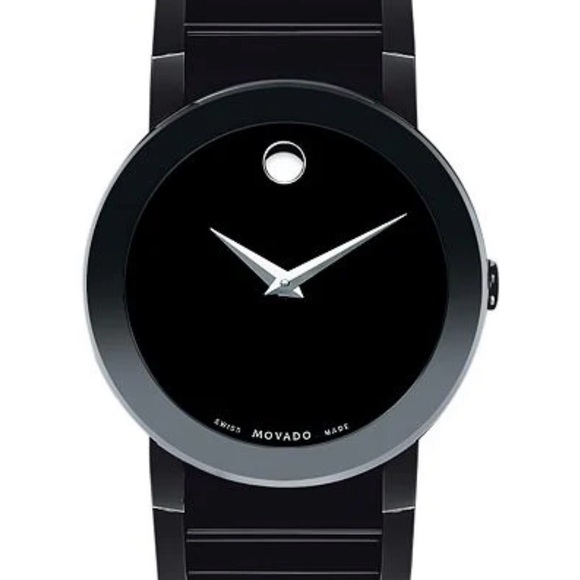 Movado Black and Silver Men's Watch - Picture 2 of 3